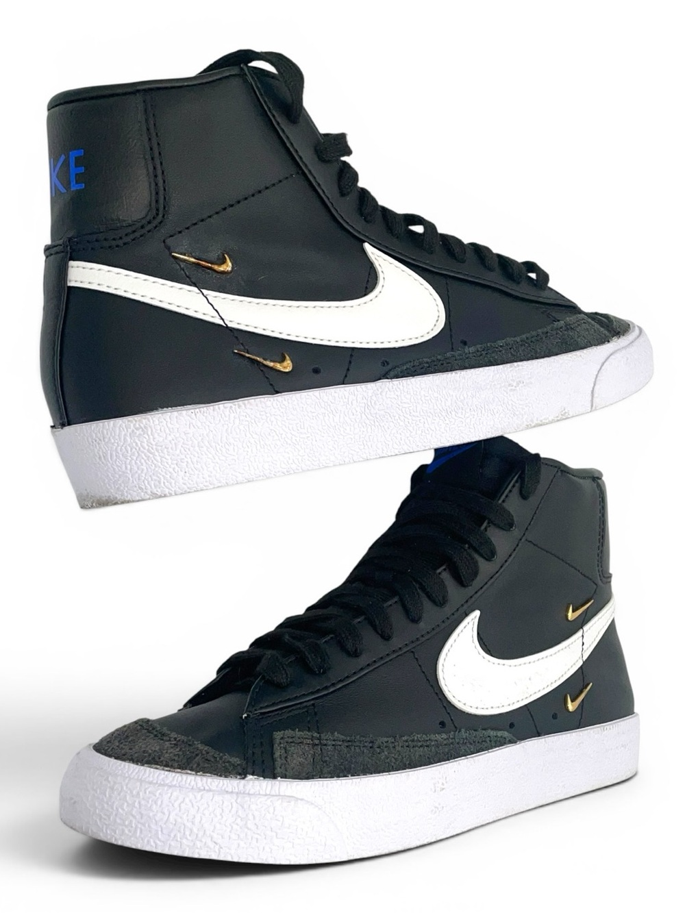 Nike Blazer Mid 77 Womens Size 7 Black White High Top Sneakers - Picture 6 of 10